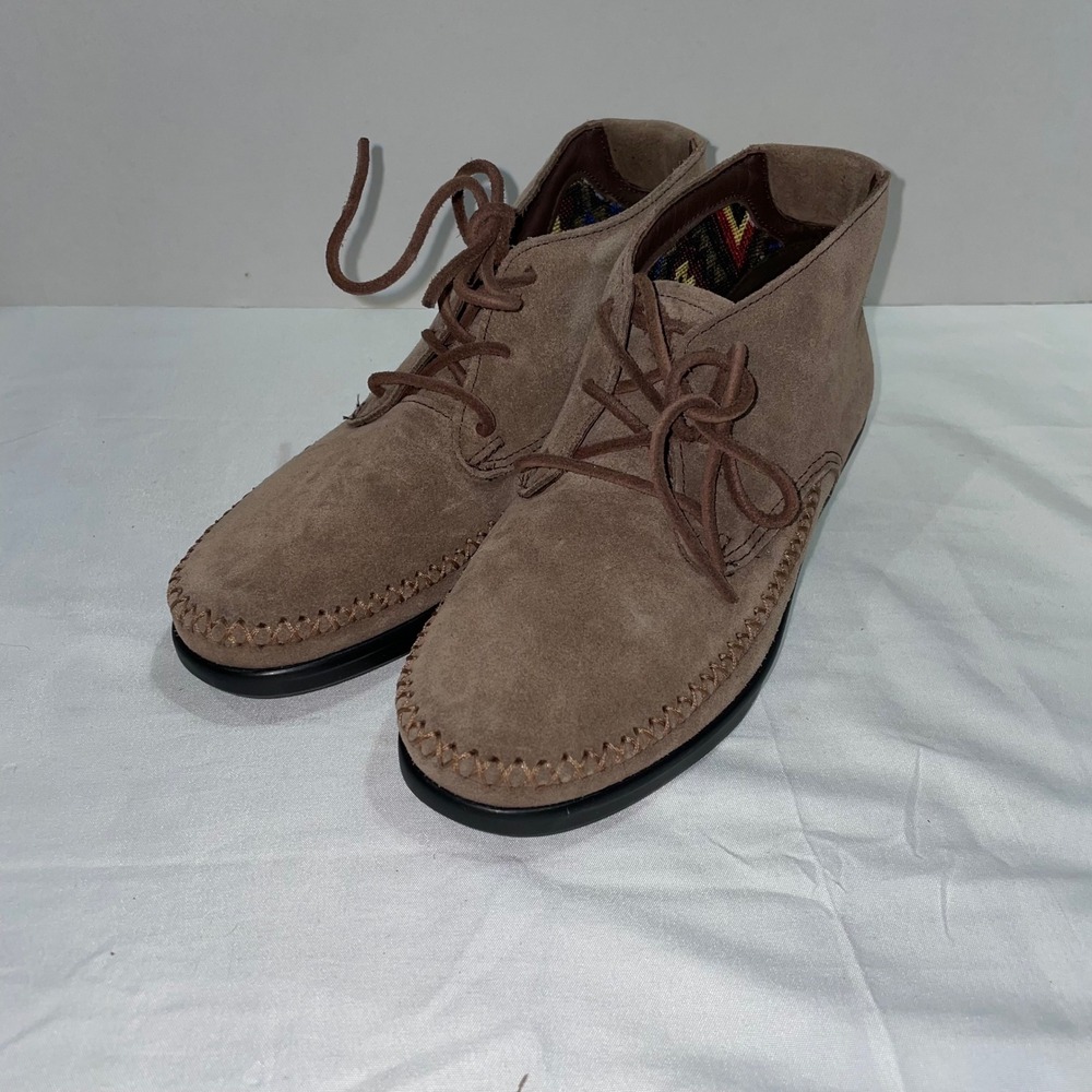 SAS Kich Lace Up‎ Ankle Boot Taupe  Moccasin Wedge Made in USA